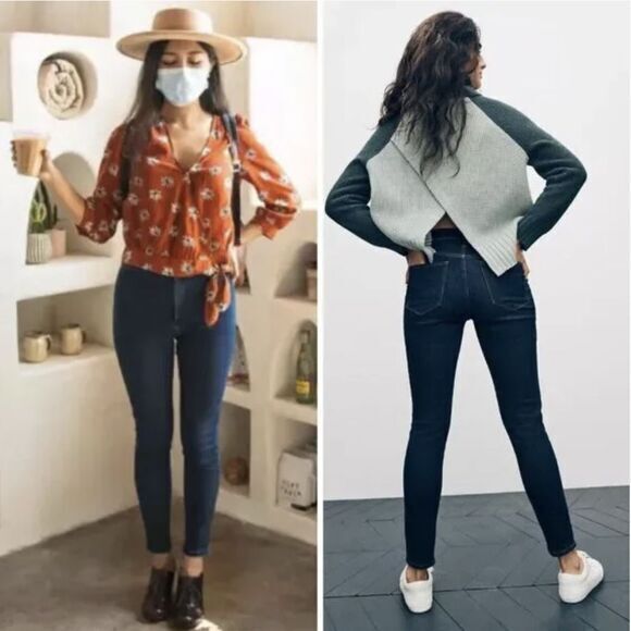 NEW Madewell 9" Mid-Rise Skinny Jeans in Orland Wash: TENCEL™ Denim 28‎ - Picture 2 of 15